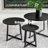 Terrain Set of 3 Round Nesting Tables - Black