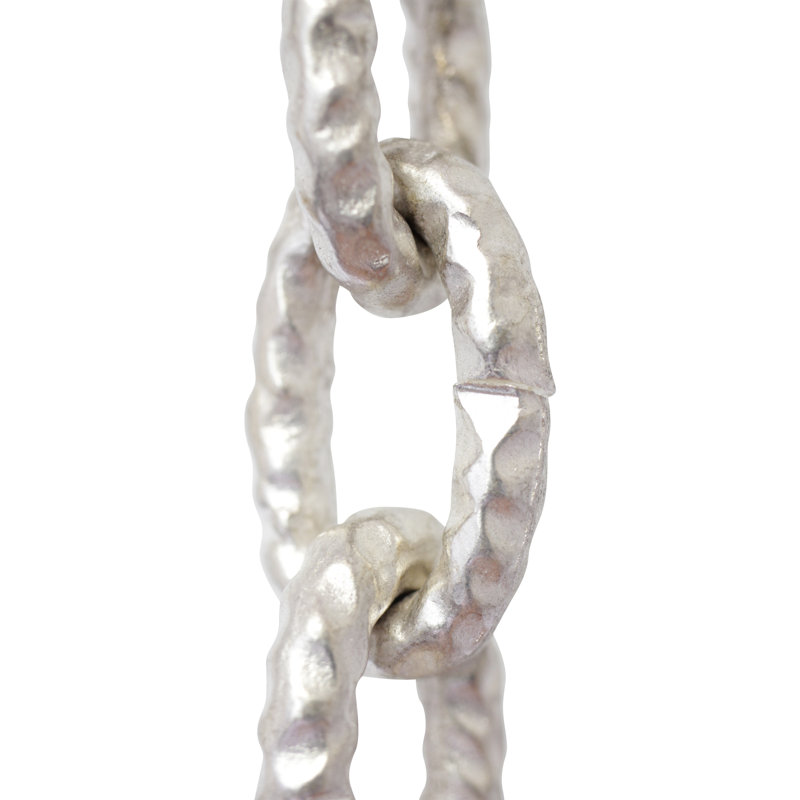 Chaîne de lustre à boucle décorative (3 pieds), Argent mat