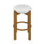 Ensemble de 2 tabourets de bar rembourrés en bois Tara