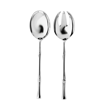 Bamboo 18/10 Stainless Steel Salad Server Set