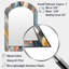 Miroir mural rétro en forme d'arche rétro III-646315793