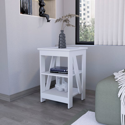 Table de bout moderne avec deux tablettes