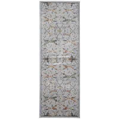 Claymore traditionnel floral et botanique, bleu / vert / ivoire