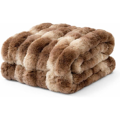 Jeté texturé en fausse fourrure Cuddle Bubble l 50 po x L 60 po