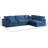 Jocqua Velvet L-Shaped Sectional Reversible-850340315