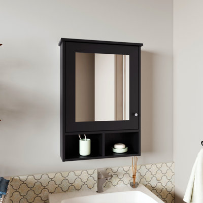 Medicine Cabinet 29" H, With 5 Shelves, 1 Door, And 1 Mirror