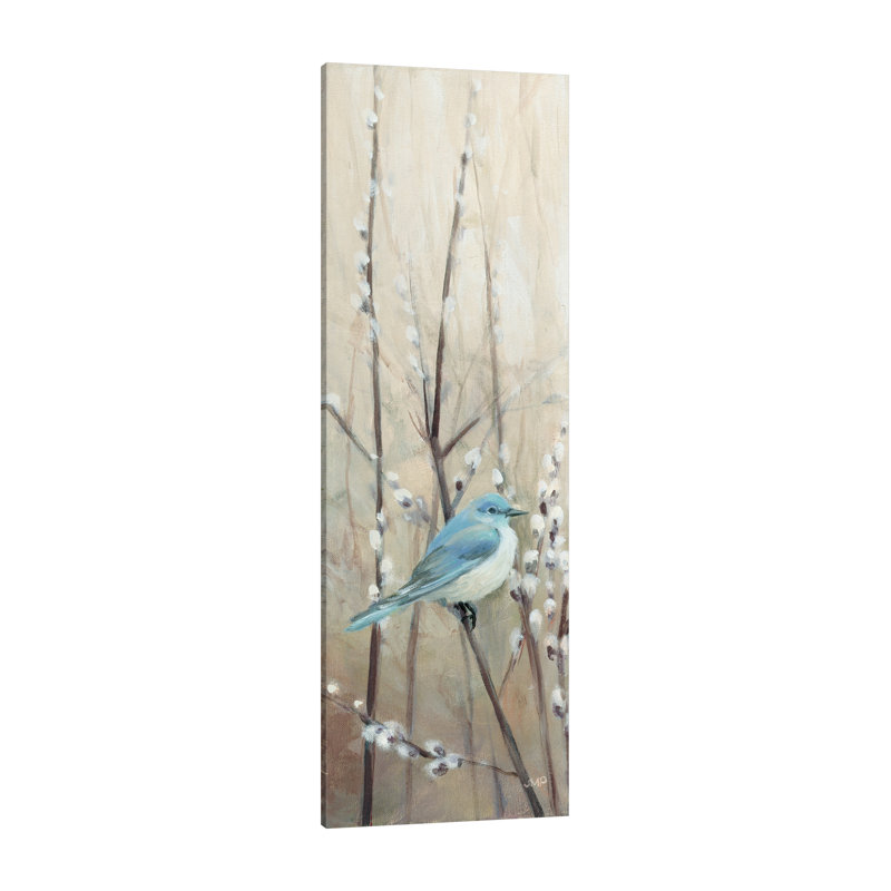 Julia Purinton " Pretty Birds Neutral II ", 60" H x 20" W x 1.5" D
