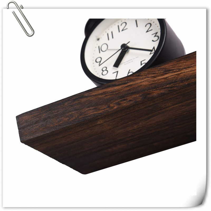 Tablette flottante en bois massif 4 pièces Marquies, Brun