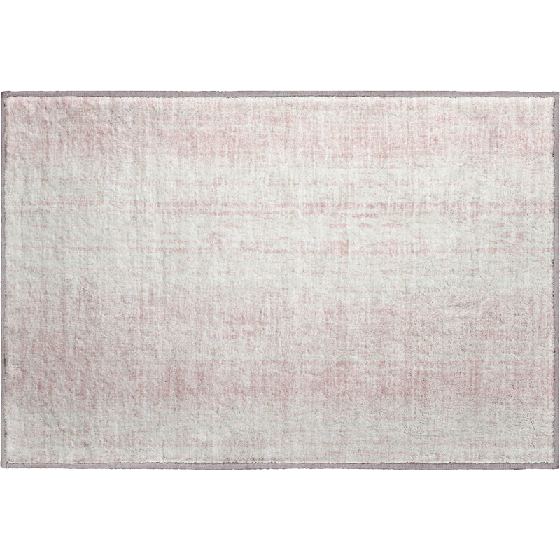 Premium Machine Washable Prisco Pink Rug, Rectangle 1'8" x 2'6"