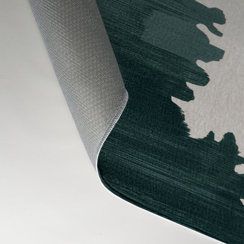 Tapis intérieur et extérieur gris Watercolor, Rond 5 pi