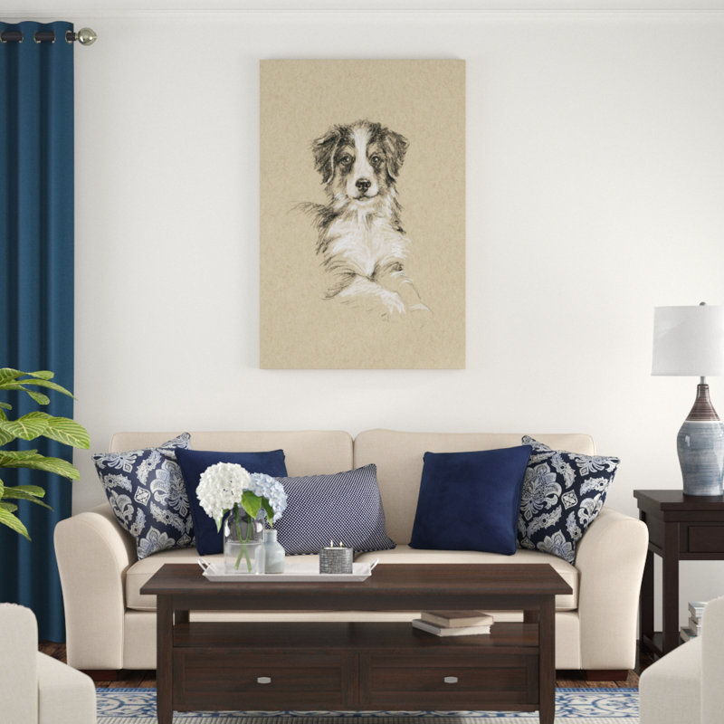 Breed Sketches IV by Ethan Harper - Painting Print, 122cm H x 81cm W, Black Floater Framed