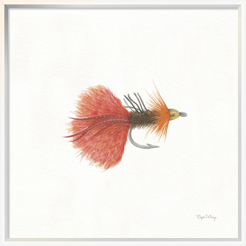" Gone Fishin VIII " by Elyse DeNeige Acrylic Print, 24" H x 24" W, Wrapped Canvas, No Mat
