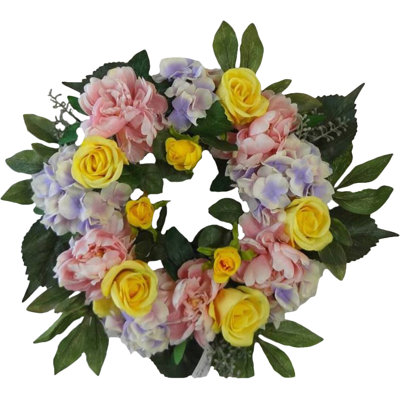 Handcrafted Faux Mixed Assortment Silk 20'' Wreath