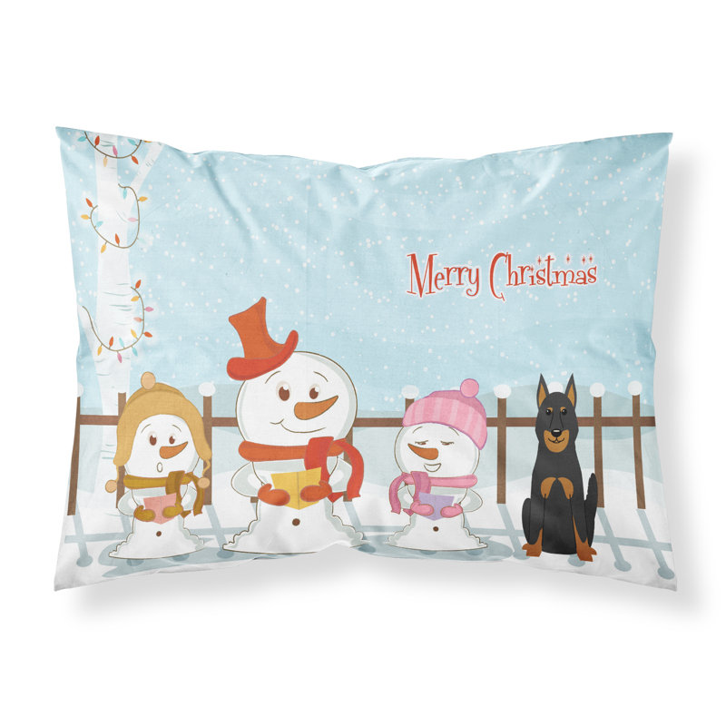 Merry Christmas Microfiber, Carolers Beauce Shepherd Dog