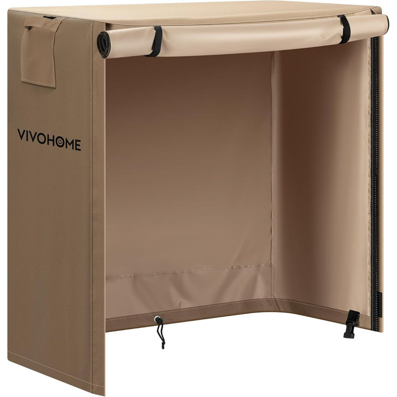 Oxford Firewood Log Rack Cover With Zipper, 42" H x 22.8" W x 36" D