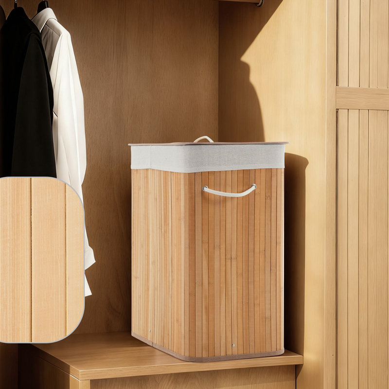 Laundry Hamper, Natural Wood