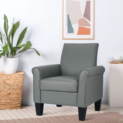 Alrun Upholstered 29" Wide Faux Leather Armchair