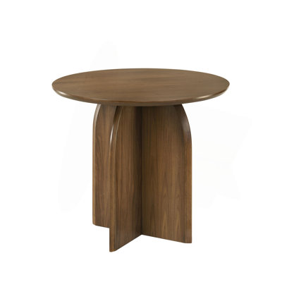 Delmon Dark Walnut Round Dining Table