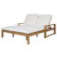 Chaise longue pour 2 personnes en bois massif avec dossier réglable à 5 positions-1793093194