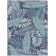 Rectangle Alduina Floral Polypropylene Indoor/Outdoor Area Rug in Blue/White