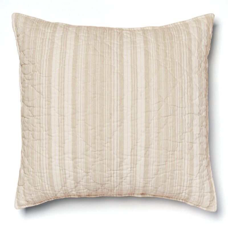 Taie décorative rayée en mélange de coton Dardar - Euro