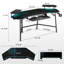 Curved Metal Base Computer Desk-768098998