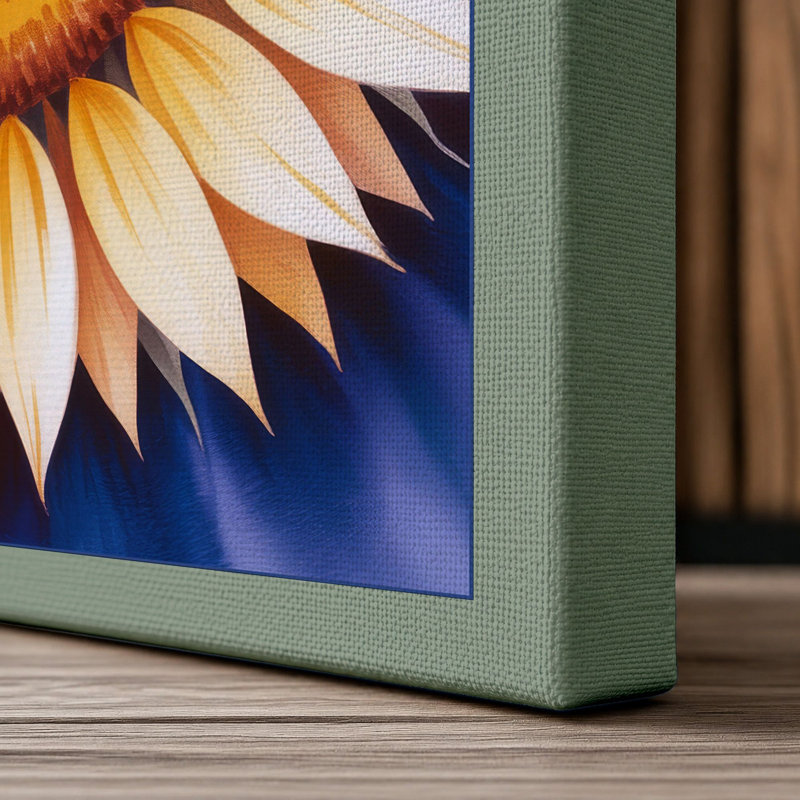 Mandala Bloom Geometric - Wrapped Canvas, 18x12 - 45.7 x 30.5 cm, Sage Border
