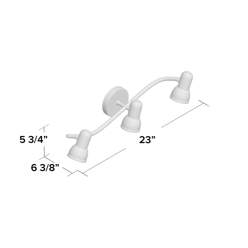Raftery 23'' 3 -Light Fixed Track Track Kit with Dimmable and Adjustable Head, Oil Rubbed Bronze