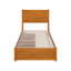 Lit plateforme en bois avec pied de lit et tiroirs de rangement Ronan-477815-477817