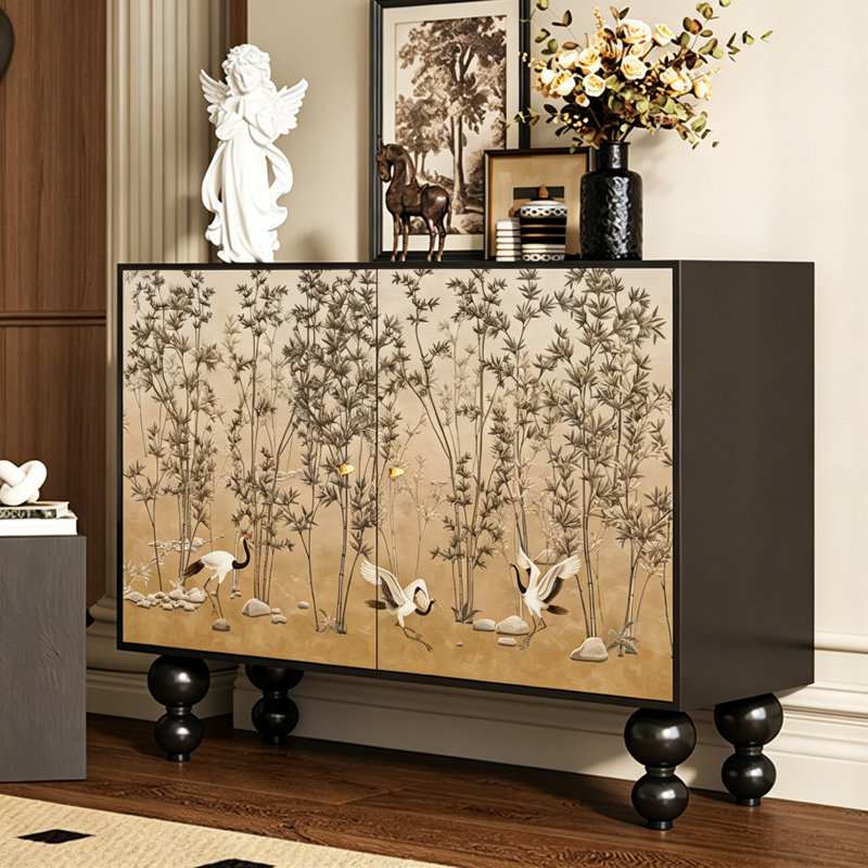 Solid Wood Decorative Cabinet for Entryway