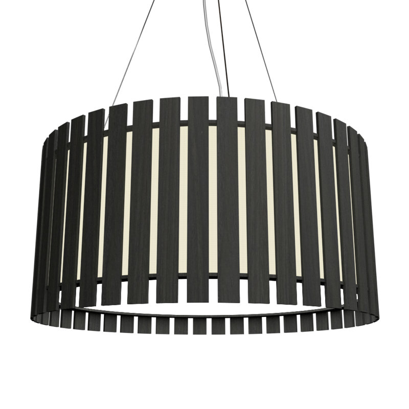 1 - Light LED Chandelier, 8.66" H x 31.5" W x 31.5" D, Charcoal, Yes