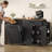 39.4" Kitchen Island with Power Outlet, Drop Leaf & Trash Can Storage, Rolling Cart with 3-Tier Spice Rack-288024797