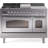 ILVE Nostalgie II Series 48 inch Dual Fuel Range with 5 Sealed Burners, Griddle, Frenchtop (Glass Door)-98196564-98196582