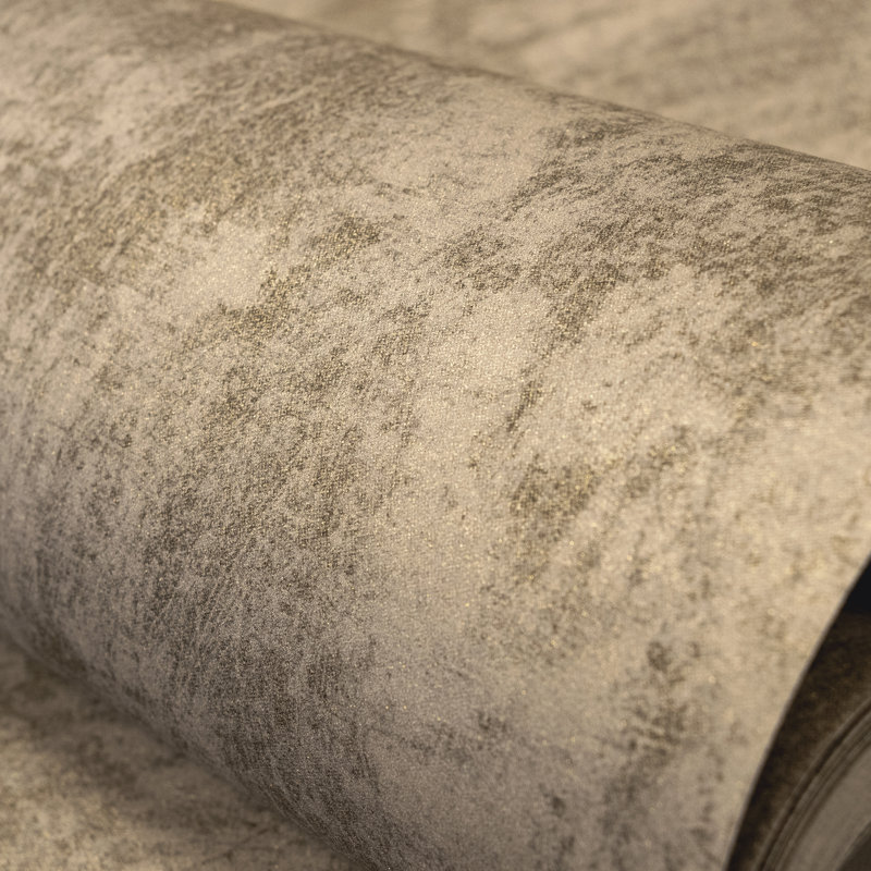 Julie Feels Home Glitter/Shimmer Plain Texture Wallpaper Roll, Walnut