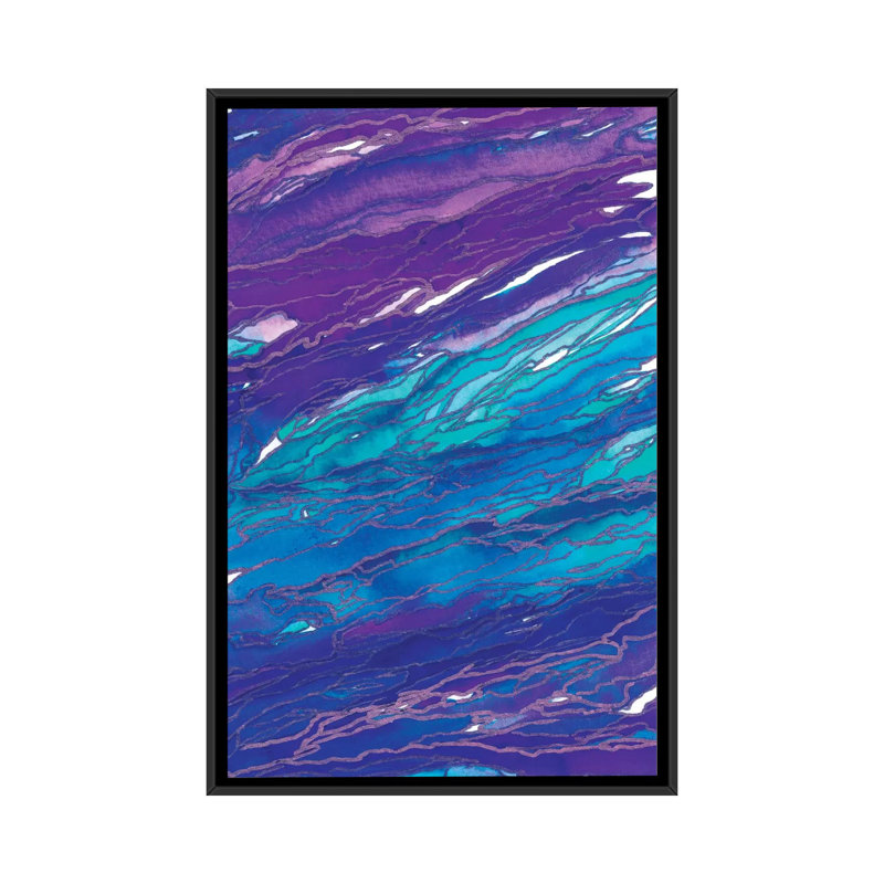 Reproduction d’art sur toile tendue agate magic, reproduction d’art sur toile tendue mauve aqua, H 26 po x l 18 po x P 1,5 po