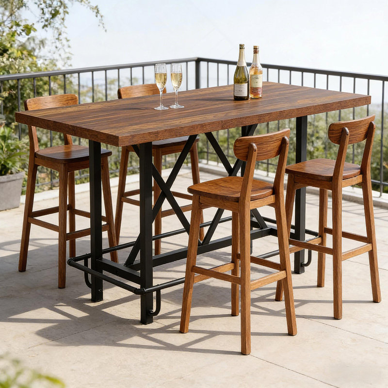 Rustic Pub Bar Counter,Sturdy Bar Table