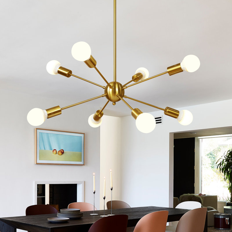 Kusiak 8 - Light Dimmable Sputnik Sphere Chandelier