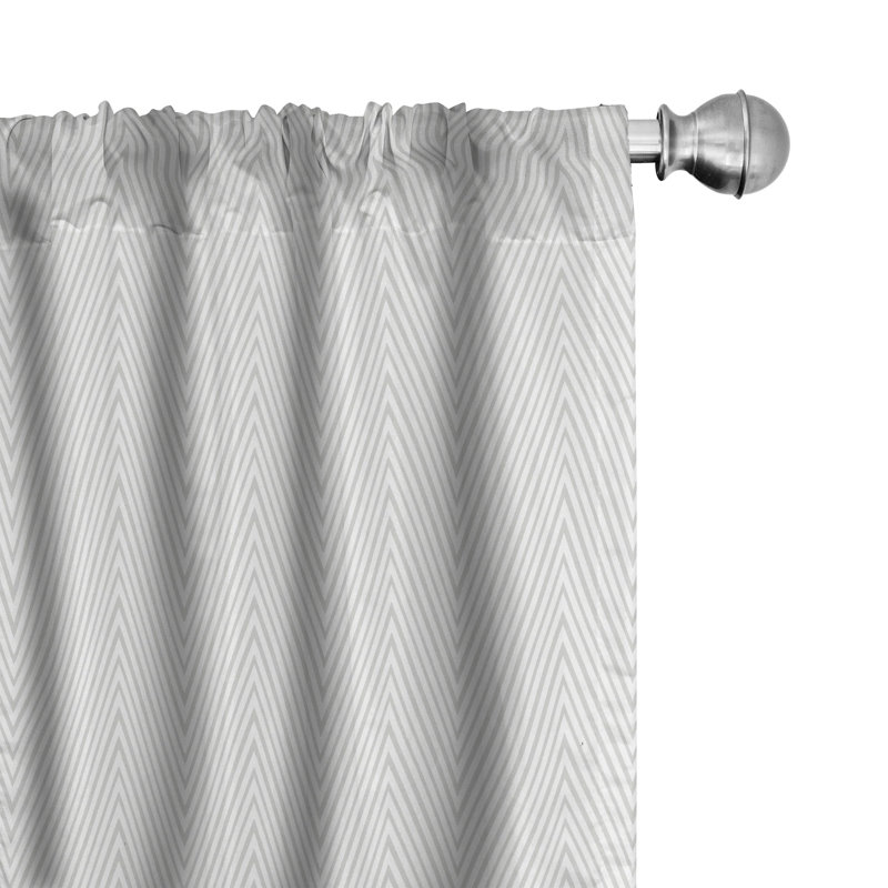 Chevron Semi-Sheer Rod Pocket Sliding Panel, 28" x 95"