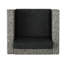 4 chaises d'extérieur noires avec coussins d'eau de 4 pièces, 100% tissu