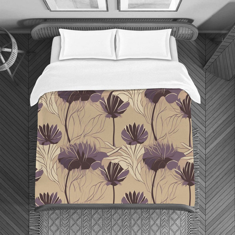 Luxury Floral Duvet Cover, Queen Duvet Cover