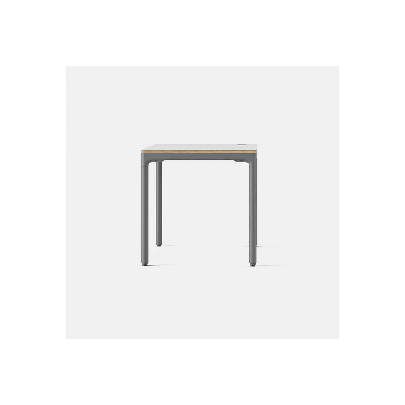 Four Leg Standing Desk, 44.6" H x 48" W x 27" D, White, Carbon