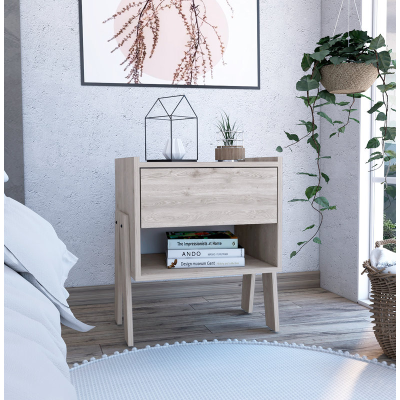 Table de chevet Gattilier, Gris