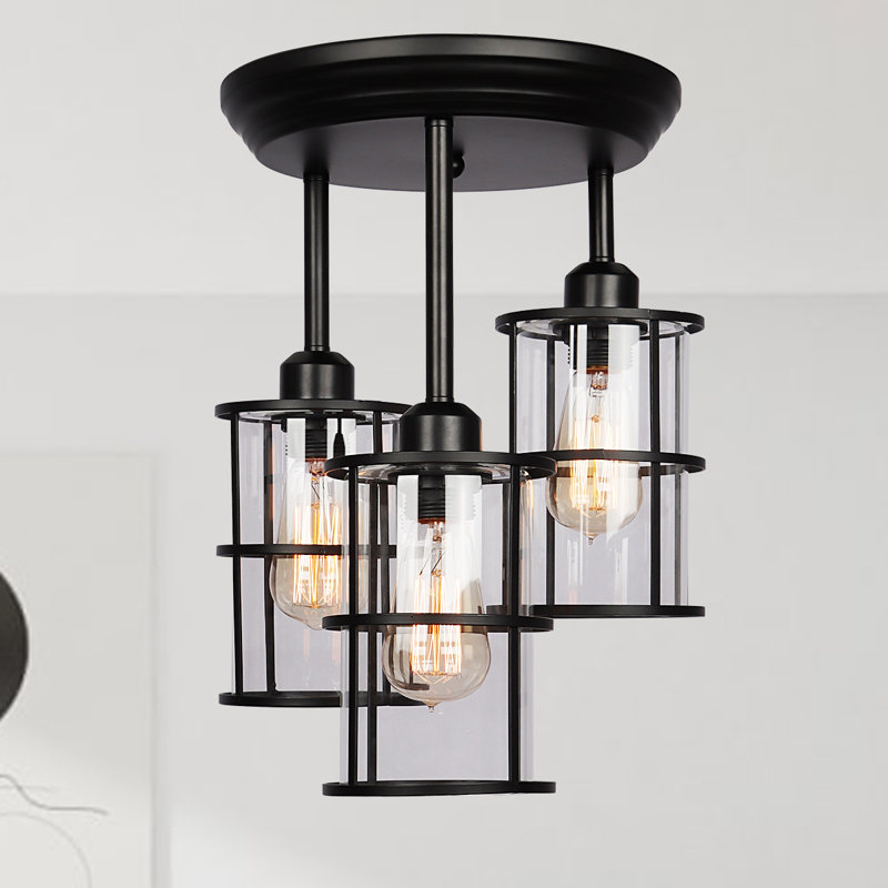 Plafonnier semi-encastré 3 lumières Ches Cage