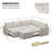 Seybert U Shaped Sofa Set Large Pullout Sofa Bed Modular Sectional Couch With Storage Ottoman-101956947