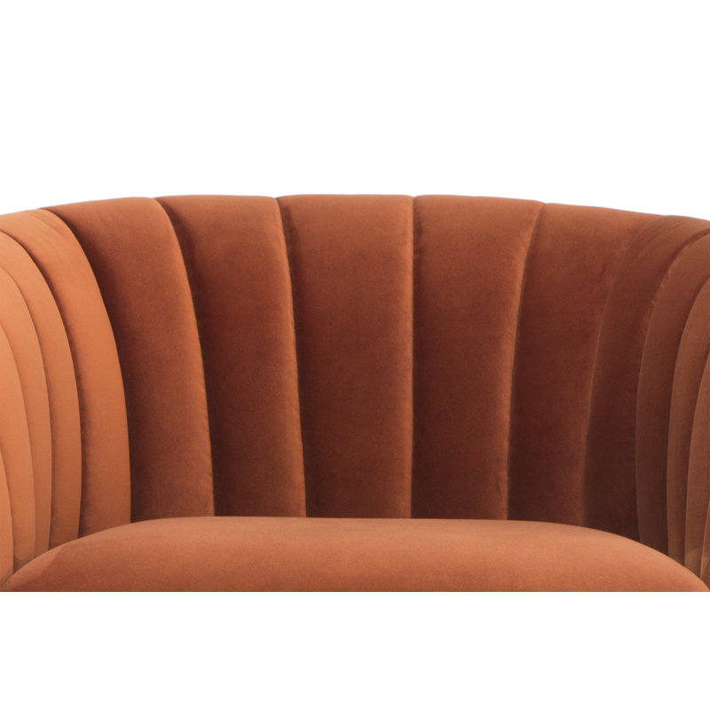 Metro Barrel Chair, Rust 