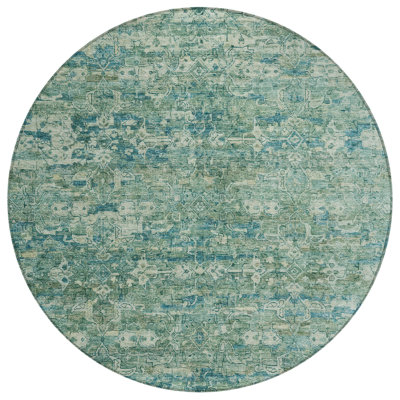 Machine Washable Indoor/Outdoor Chantille ACN2324 Ikat Rug