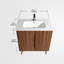 Meuble-lavabo en noyer Triped avec lavabo