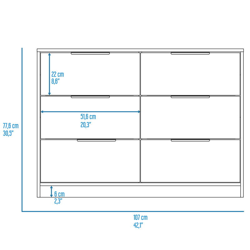 Anvar 42.1'' W 4 - Drawer Dresser