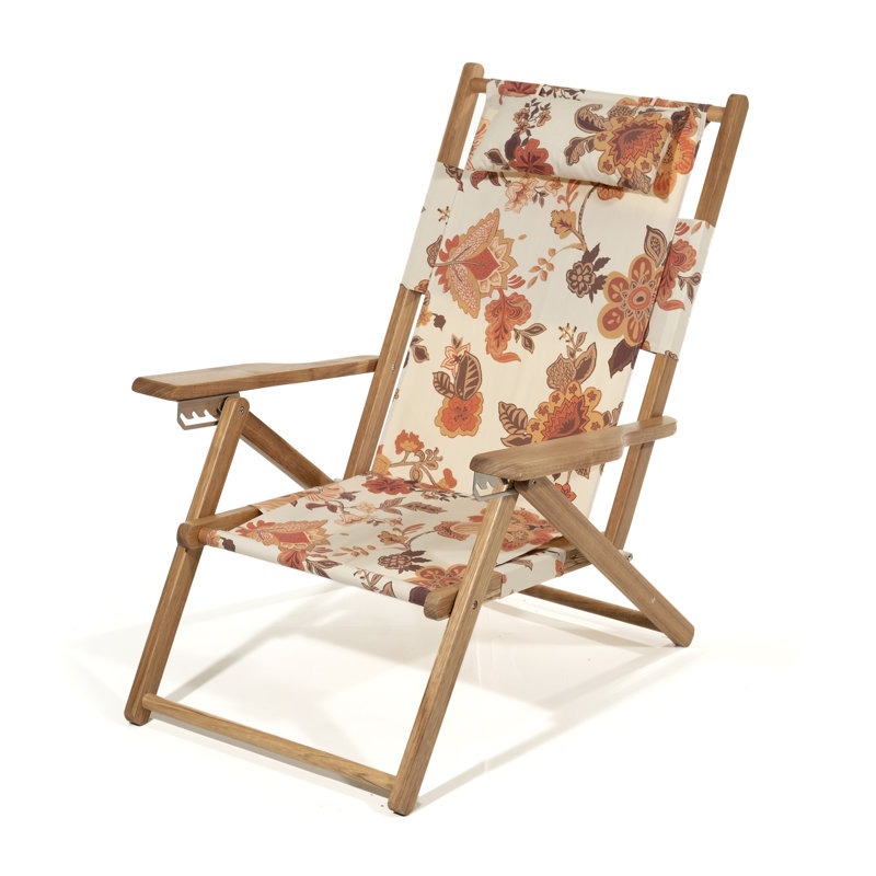 Kyias Reclining Beach Chair with Cushion
