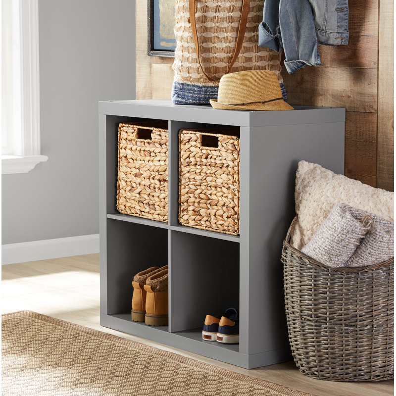 Gulfasha 4-Cube Storage Organizer, Gray